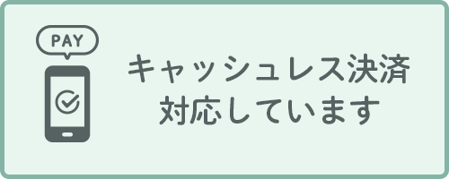 キャッシュレス決済対応しています